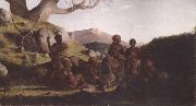 Robert Dowling Tasmanian Aborigines oil on canvas